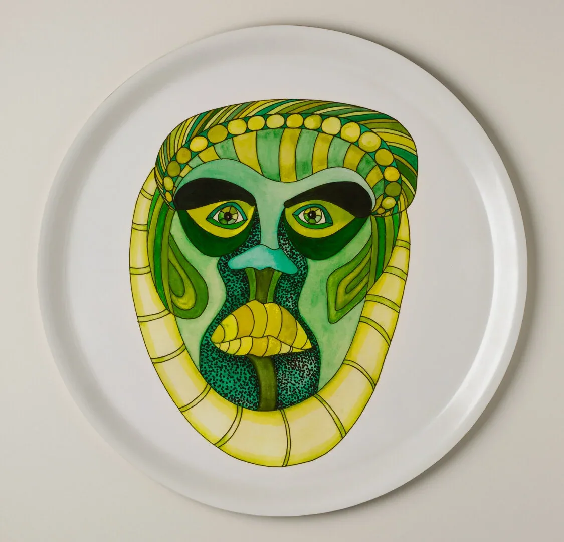 Grön mask